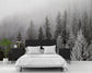 Misty mountain forest 3D wallpaper