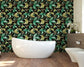 Retro Tropical Leaves Forest Design Wallpaper
