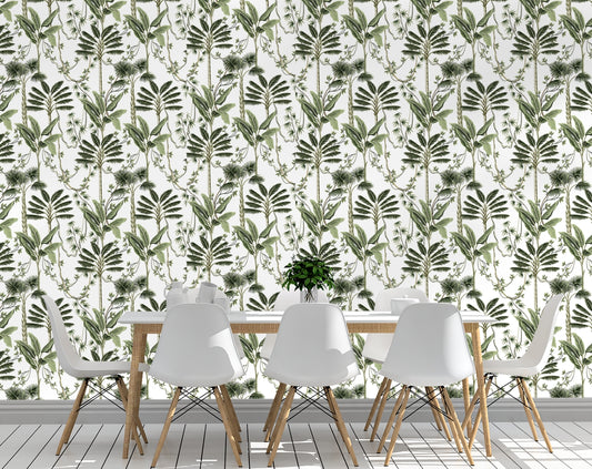 Beautiful leaves pattern wallpaper