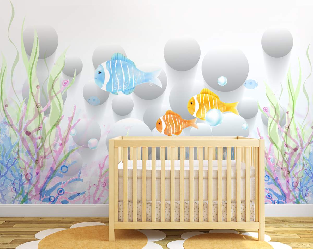 Deep Sea Fish 3D Kids Wallpaper