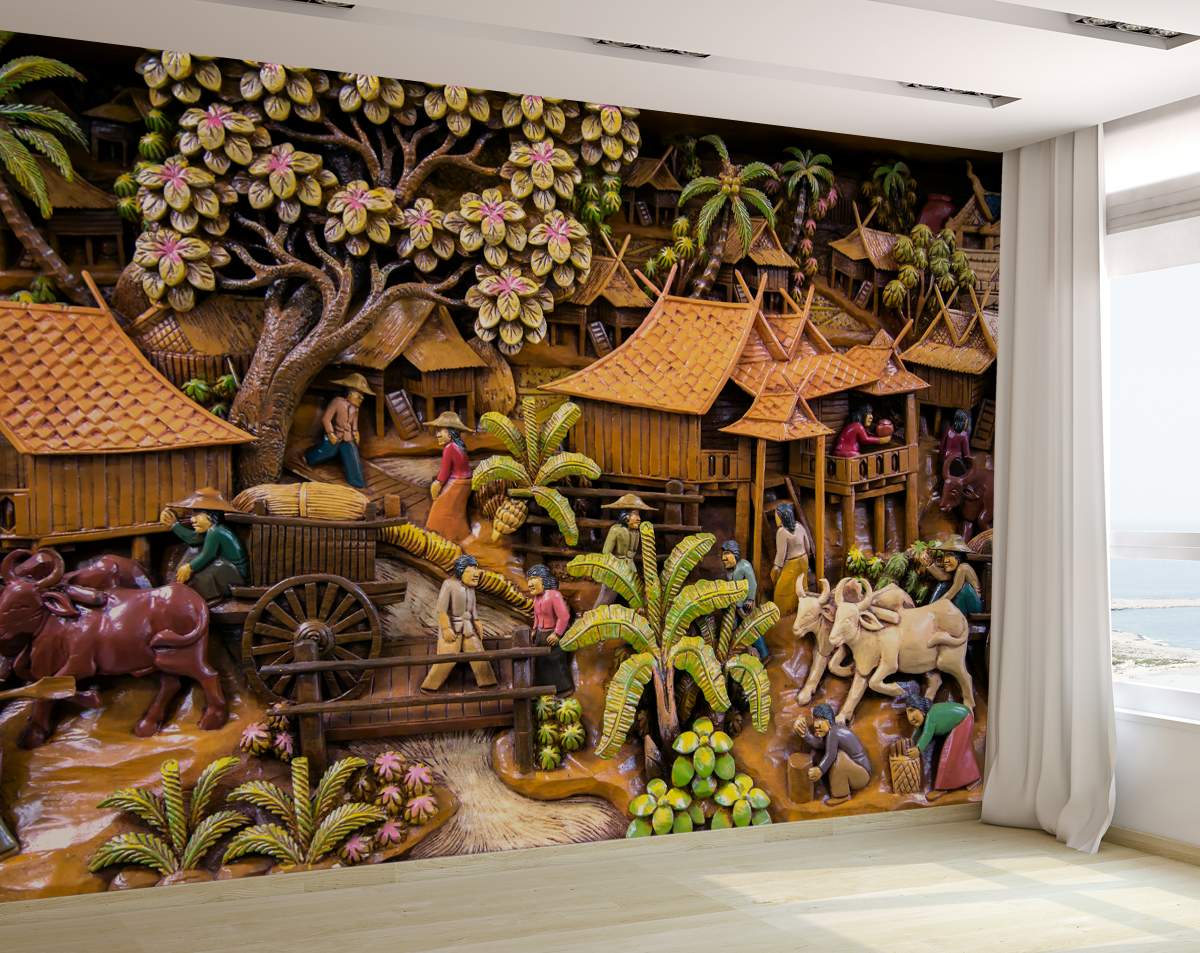 Ancient Lifestyle 3d Wall Mural Wallpaper