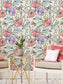 Colorful Floral & Butterflies Bedroom Wallpaper