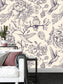 Hummingbirds Sketch Wall Art Wallpaper Birds Wallpaper Rolls