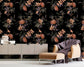 Peach color flower and black background wallpaper