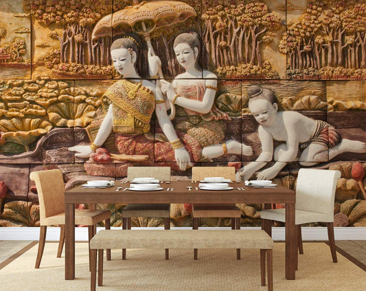 3D Vintage Wall Mural Wallpaper