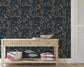 Half Moon and Star with Leaves Wallpaper Rolls