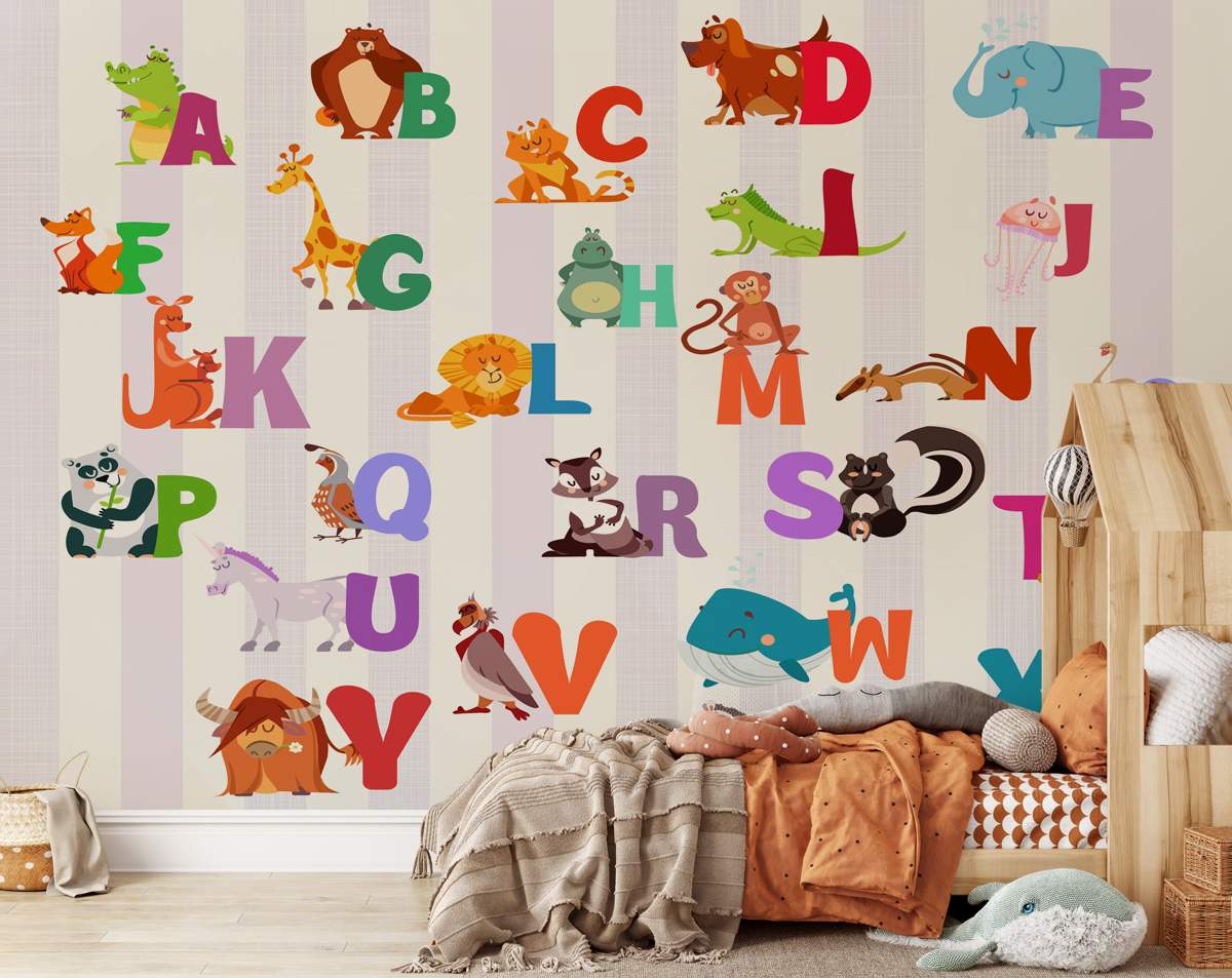 Abc Wallpaper Animals Alphabets 3D Wallpaper