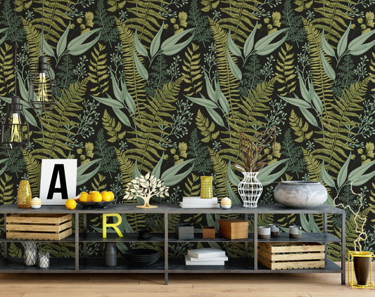 Botanical Leaves Wallpaper