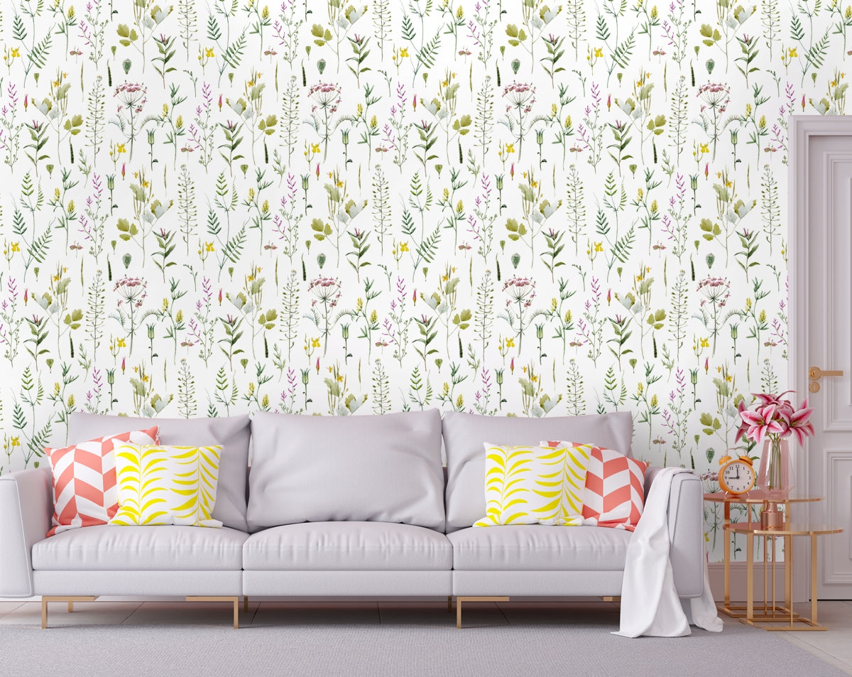 Vintage Botanical Wallpaper For Home Bedroom Rolls Wallpaper