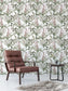 Green Leaves Tropical Modern Wallpaper