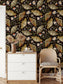 Butterfly and wild chamomile flower wallpaper