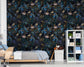Abstract Botanical Tropical Palm Forest Wall Design Hand Drawn Flower Wallpaper