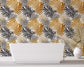 Stylish Trendy Hand Drawn Palm Leaves Half Tone Wallpaper Wallpaper Rolls