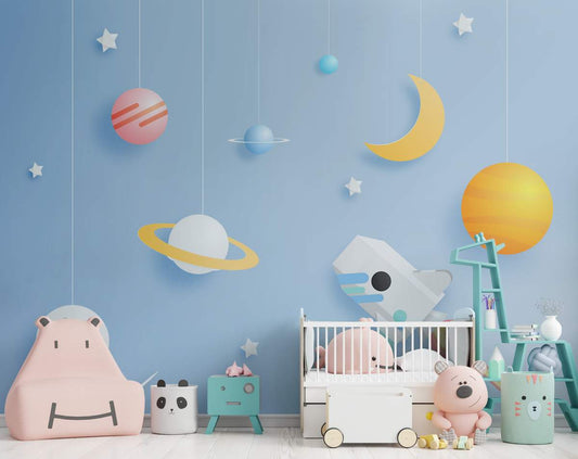 3D Mural Space Theme 3D Wallpaper