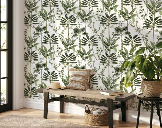 Beautiful leaves pattern wallpaper