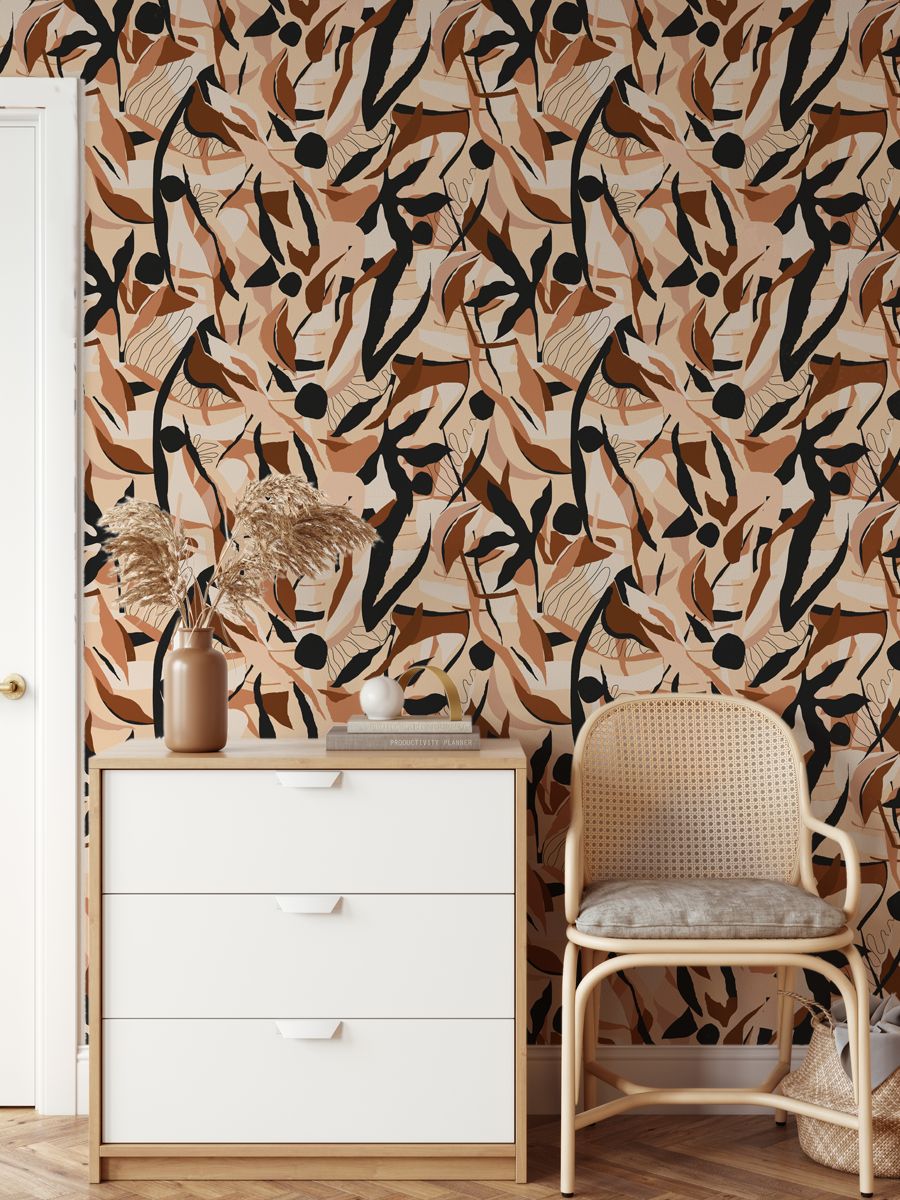Abstract Designer Wallpaper Roll For Living Room
