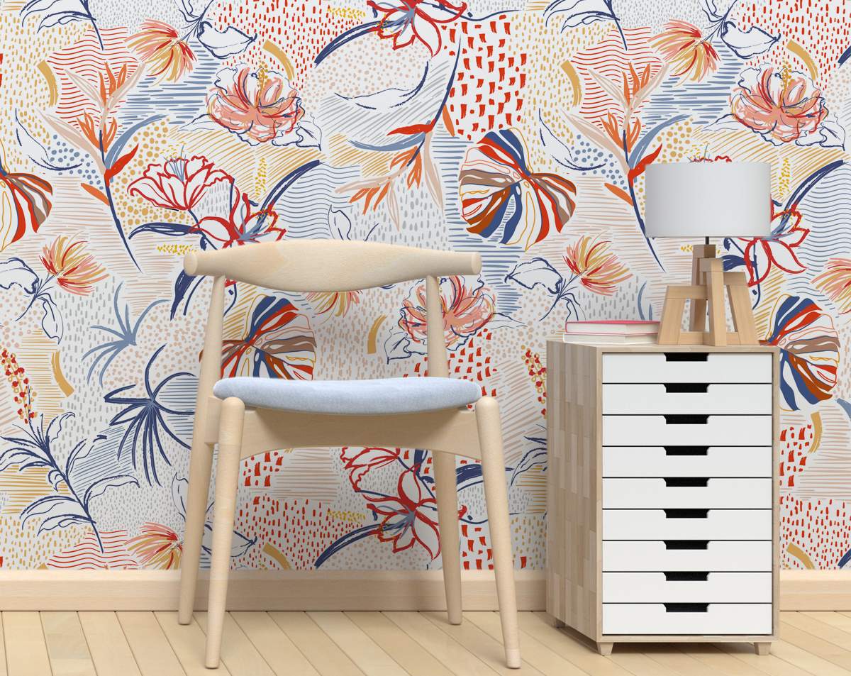 Colourfull Tropical Palm Forest Wallpaper Rolls