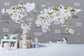 Educational world map kids wallpaper