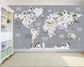 Educational world map kids wallpaper - view 2