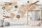 Vintage world map airplane wallpaper - view 2