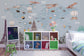 World's Famous Architectural Structures and Building with World Map Wallpaper