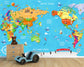 Explore the world kids room wallpaper