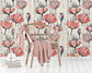 Red Flower Tulip Colourful pattern Wallpaper Rolls