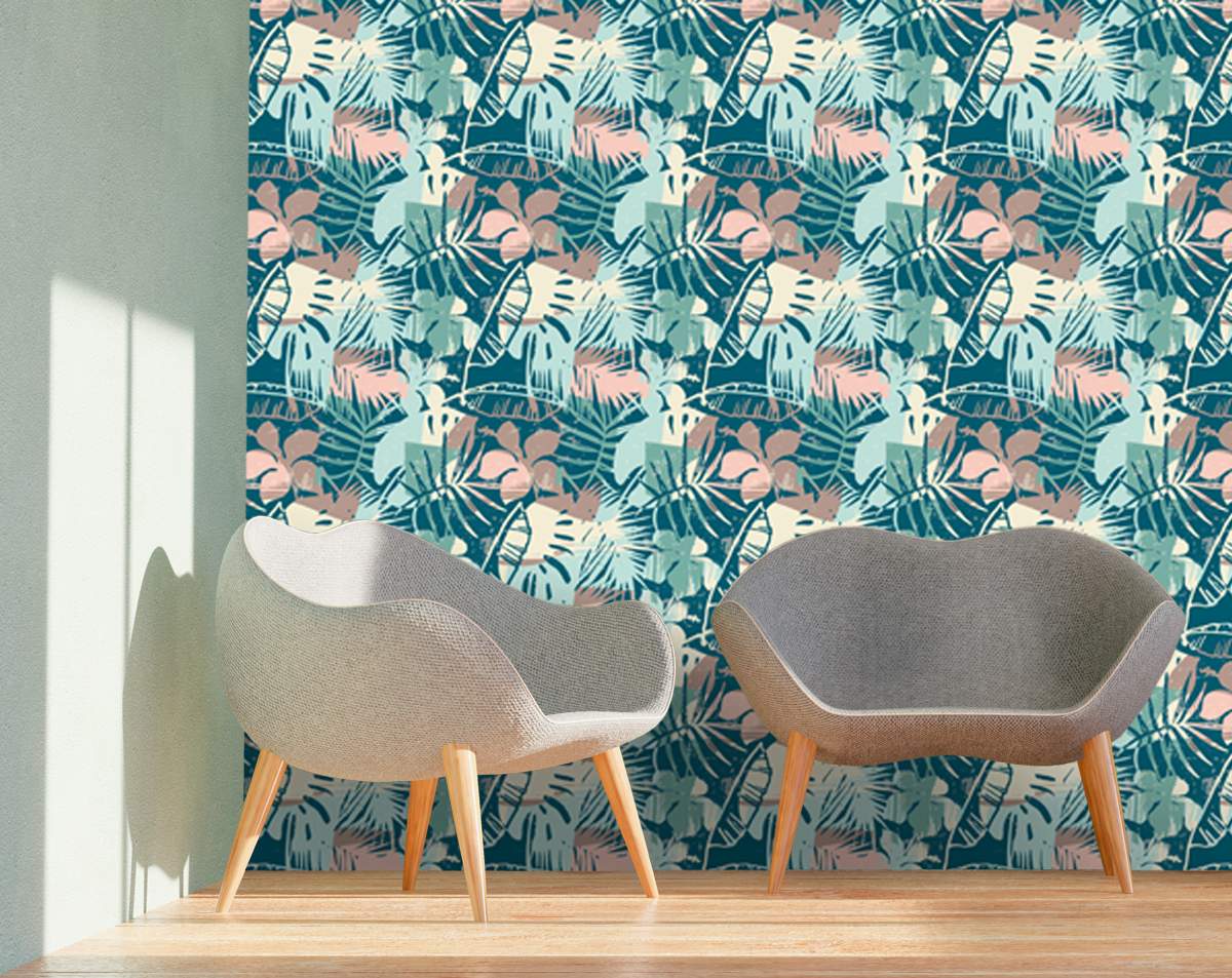 Tropical plants leaves Wallpaper Rolls