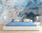Blue ocean abstract marble wallpaper - view 2