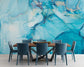 Blue grey and gold marble texture wallpaper - view 3