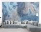 Blue marble grey and gold veins wallpaper - view 3