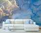 Sky blue and golden marble wallpaper