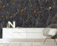 Black marble with gold texture wallpaper