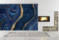 Blue and yellow marble abstract wallpaper - view 2