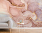 Pink and gold marble wallpaper - view 3