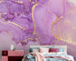Bedroom - Abstract Gold Pink Purple Marble Wallpaper